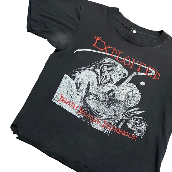 1987 The Exploited North American Tour Vintage Shirt Small - Picture 3 of 7